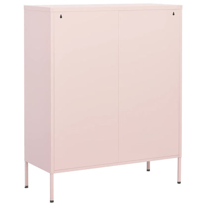 Storage Cabinet Pink 80x35x101.5 cm Steel
