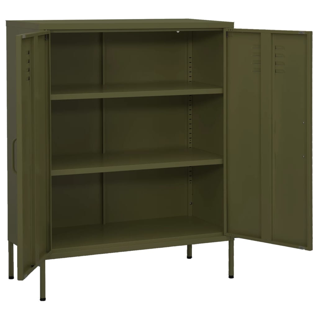 Storage Cabinet Olive Green 31.5"x13.8"x40" Steel