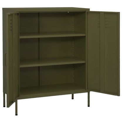 Storage Cabinet Olive Green 31.5"x13.8"x40" Steel