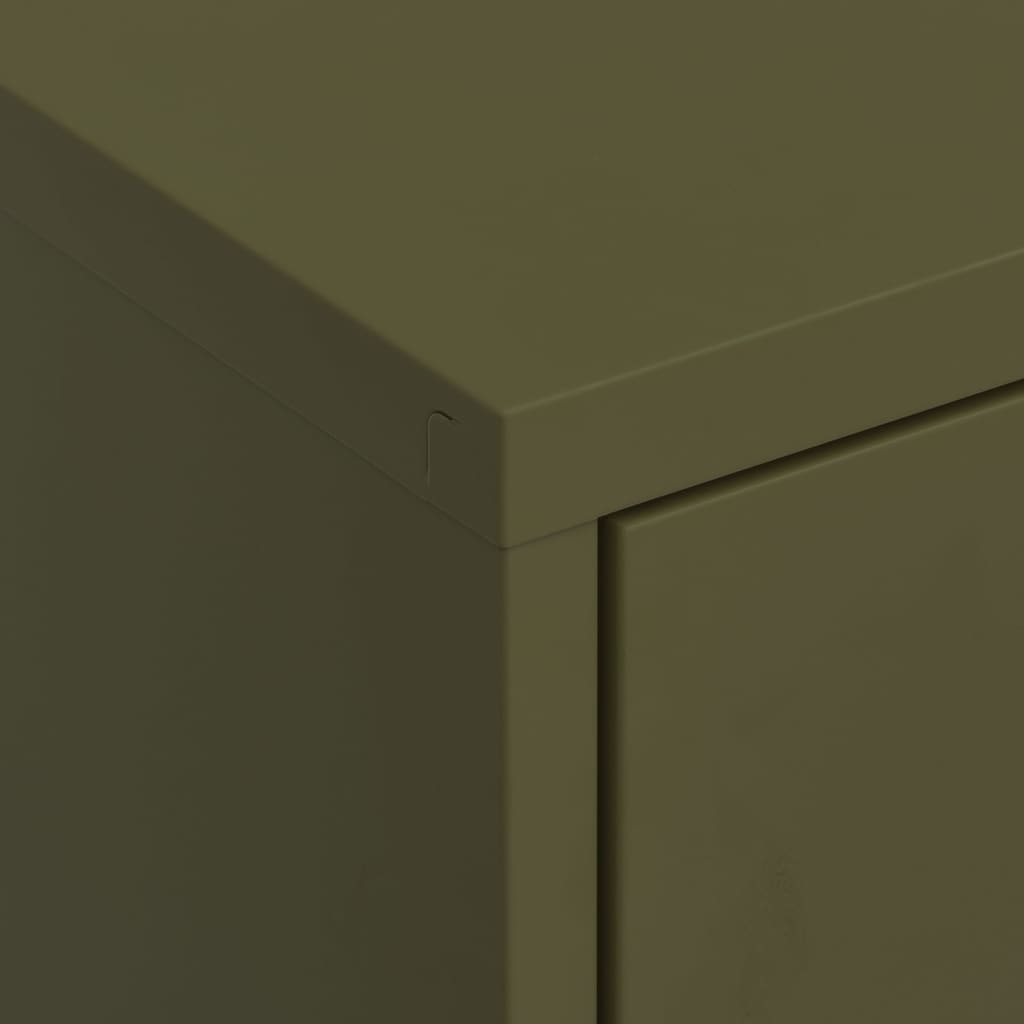 Storage Cabinet Olive Green 31.5"x13.8"x40" Steel