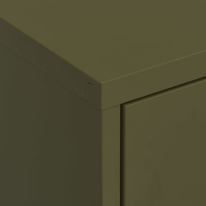 Storage Cabinet Olive Green 31.5"x13.8"x40" Steel
