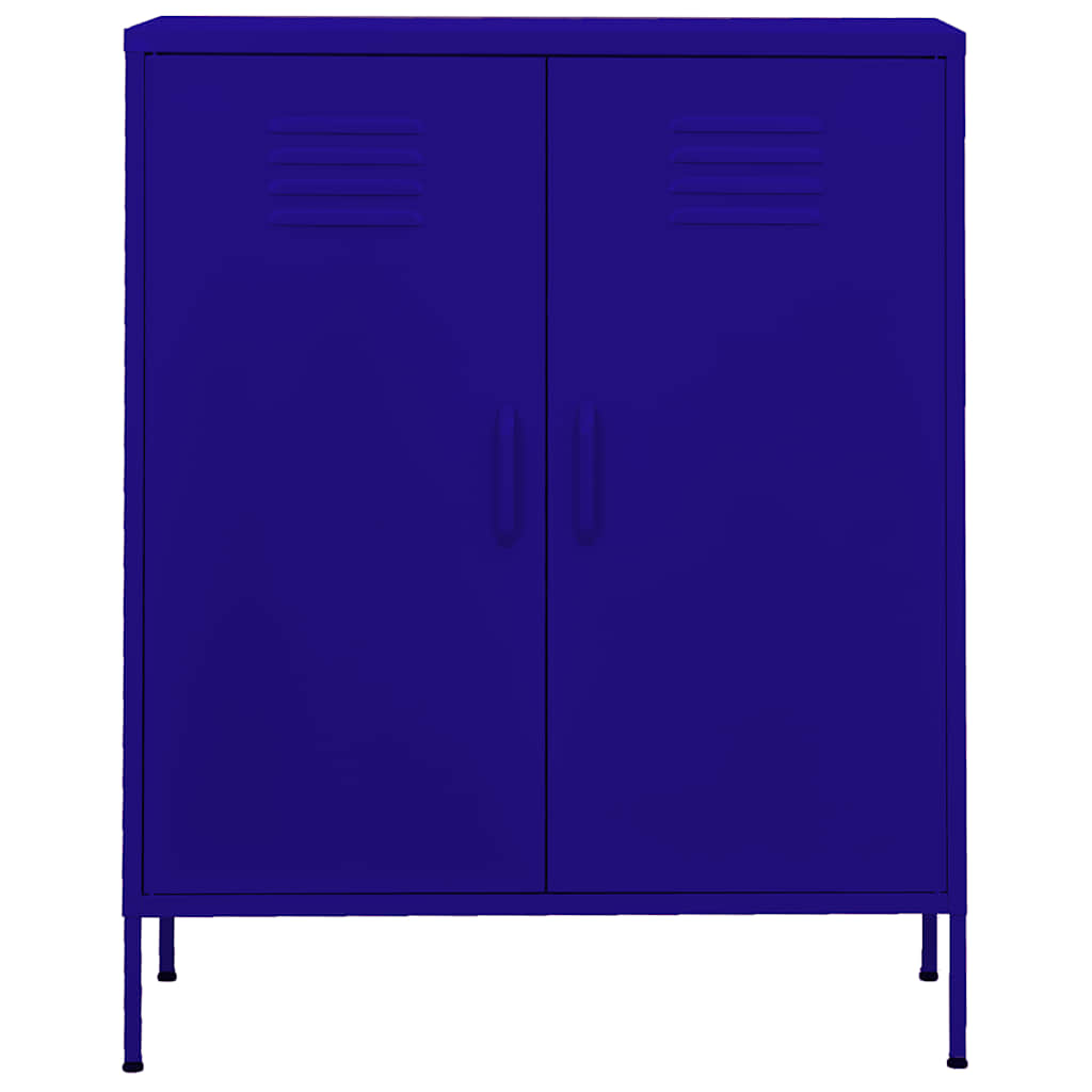 Storage Cabinet | Navy Blue | Steel | Medium | Height-Adjustable Shelves