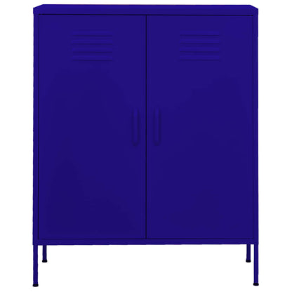 Storage Cabinet | Navy Blue | Steel | Medium | Height-Adjustable Shelves
