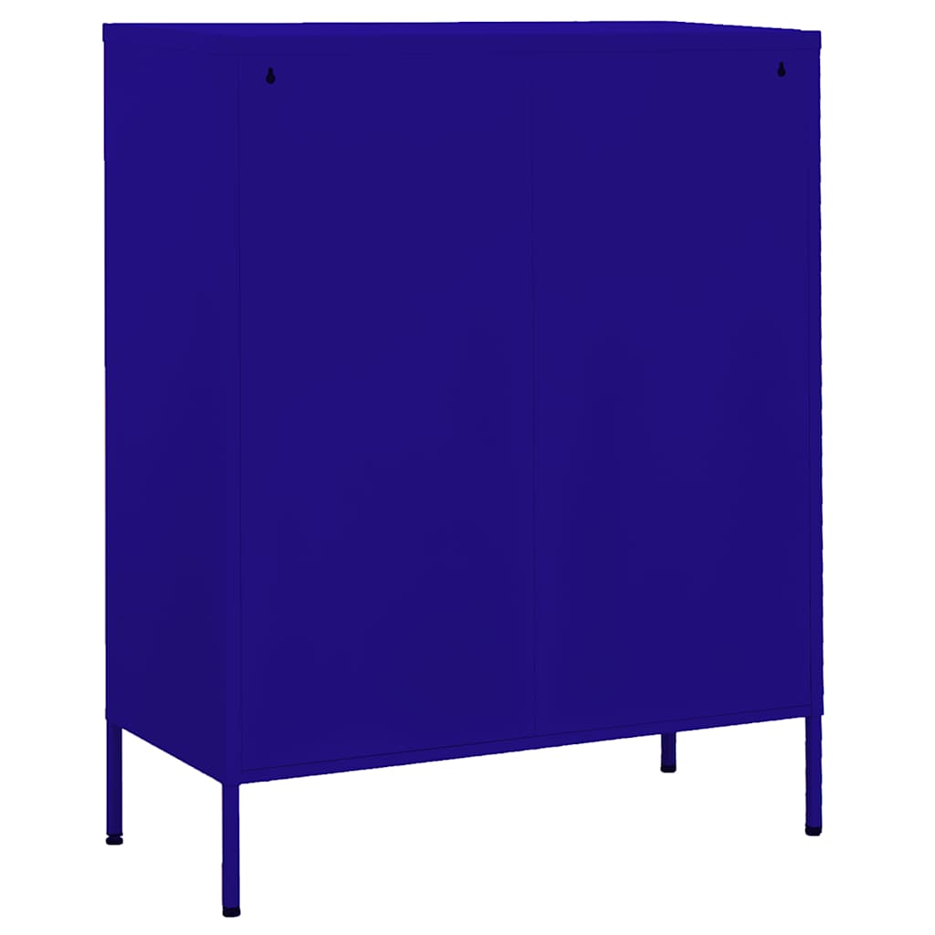 Storage Cabinet | Navy Blue | Steel | Medium | Height-Adjustable Shelves