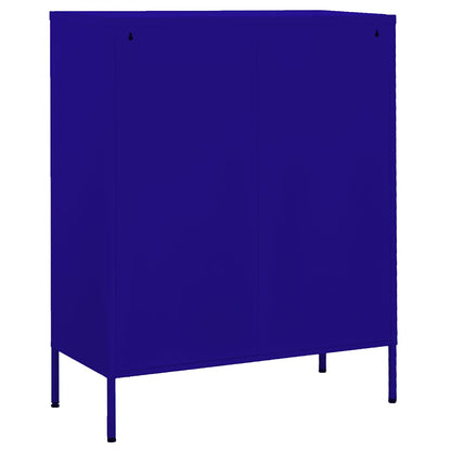 Storage Cabinet | Navy Blue | Steel | Medium | Height-Adjustable Shelves