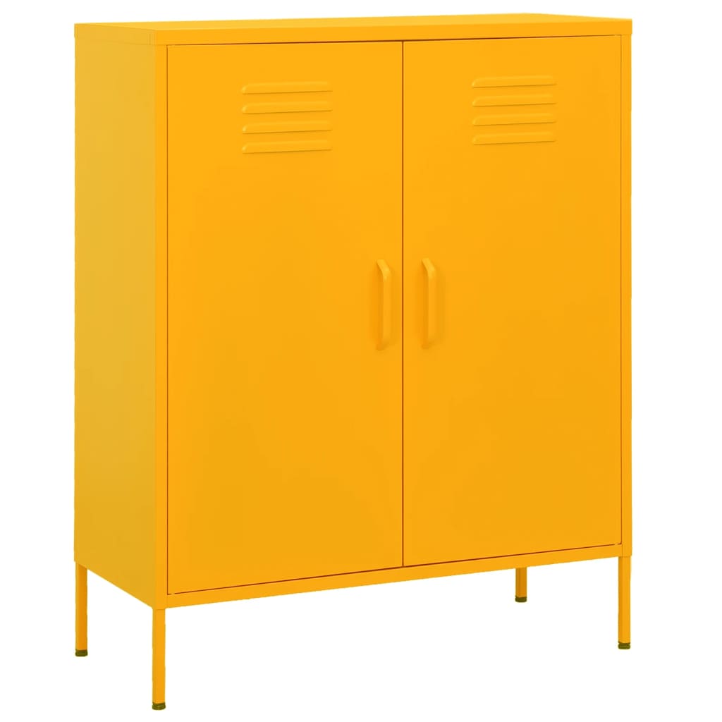 Storage Cabinet | Mustard yellow | Steel | Medium | Levelers