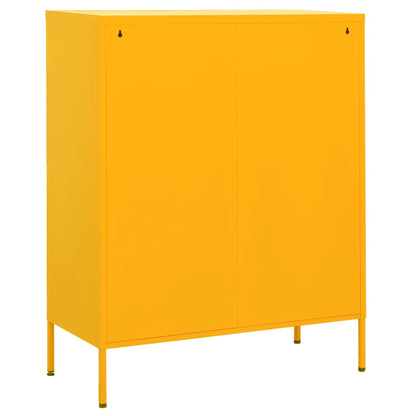 Storage Cabinet | Mustard yellow | Steel | Medium | Levelers