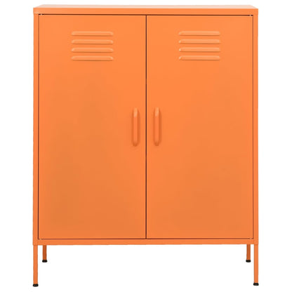 Storage Cabinet Orange 80x35x101.5 cm Steel