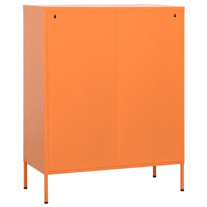 Storage Cabinet Orange 80x35x101.5 cm Steel