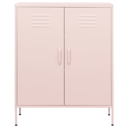 Storage Cabinet Pink 80x35x101.5 cm Steel
