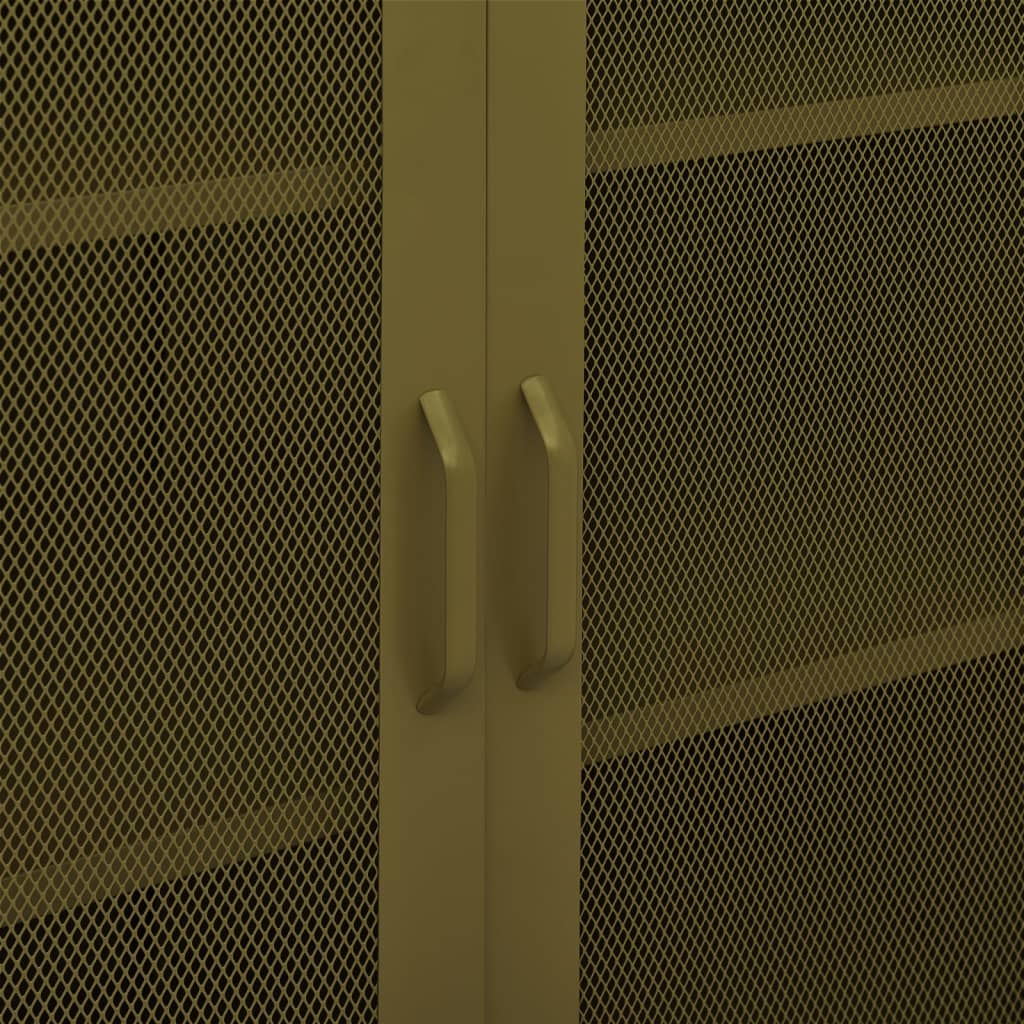 Storage Cabinet Olive Green 80x35x101.5 cm Steel