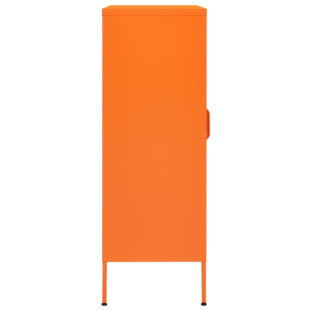 Storage Cabinet Orange Steel Medium Storage Cabinet Rectangular