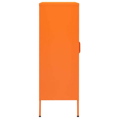 Storage Cabinet Orange Steel Medium Storage Cabinet Rectangular