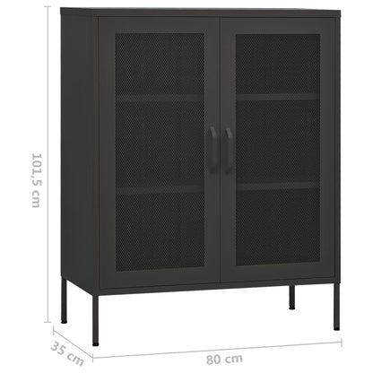 Storage Cabinet Anthracite 80x35x101.5 cm Steel