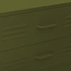 Chest of Drawers Olive Green 80x35x101.5 cm Steel
