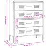 Chest of Drawers Olive Green 80x35x101.5 cm Steel