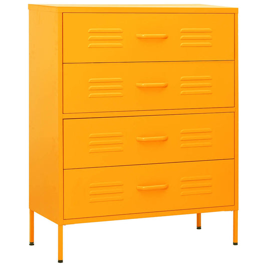 Chest of Drawer | Mustard Yellow | Steel | Medium | Levelers