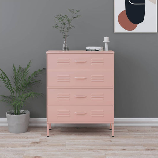 Chest Of Drawer | Pink | Steel | Large | Adjustable Armrests