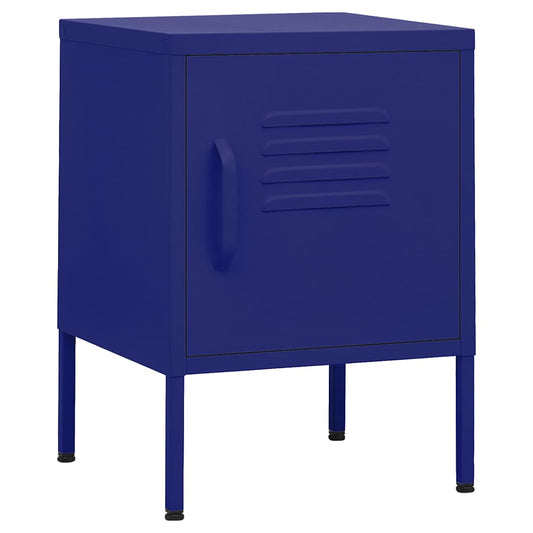 Nightstand | Navy Blue | Steel | 35x35x51 cm |  Height-Adjustable
