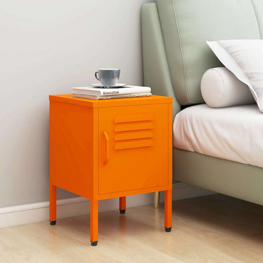 Nightstand | Orange | Steel | 35 cm x 35 cm x 51 cm