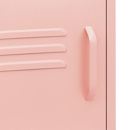 Nightstand | Pink | Steel | 35x35x51 cm | Levelers | Nightstand | Square