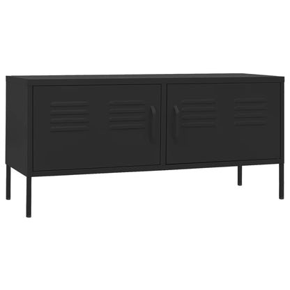TV Cabinet | Black | Steel | Medium | Adjustable Feet | TV Cabinet
