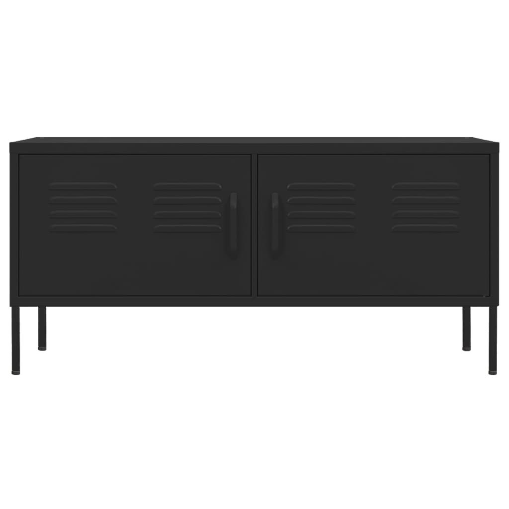 TV Cabinet | Black | Steel | Medium | Adjustable Feet | TV Cabinet