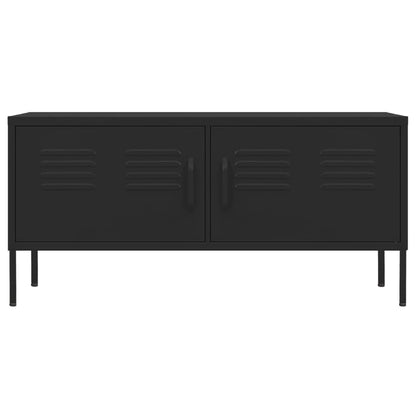 TV Cabinet | Black | Steel | Medium | Adjustable Feet | TV Cabinet