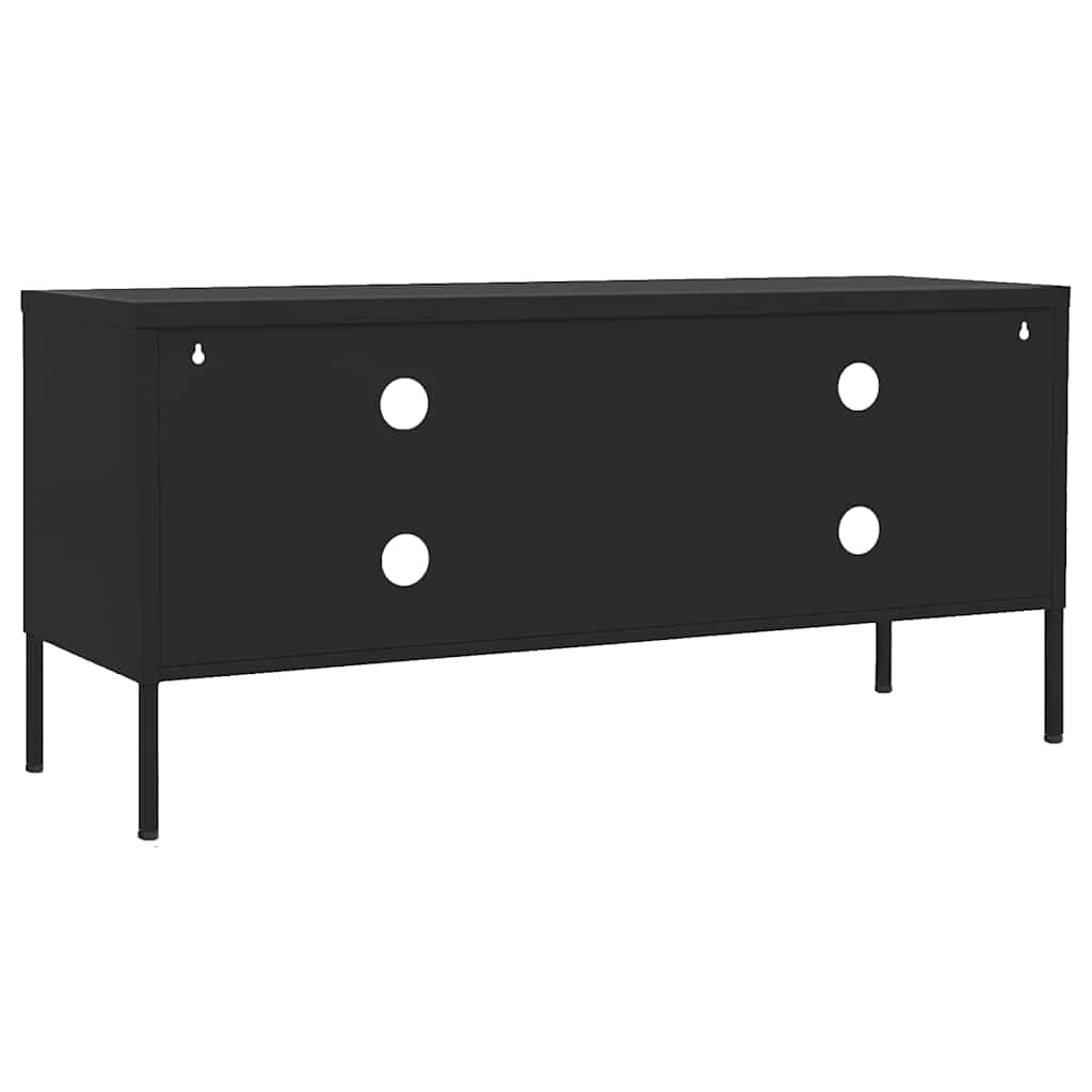 TV Cabinet | Black | Steel | Medium | Adjustable Feet | TV Cabinet
