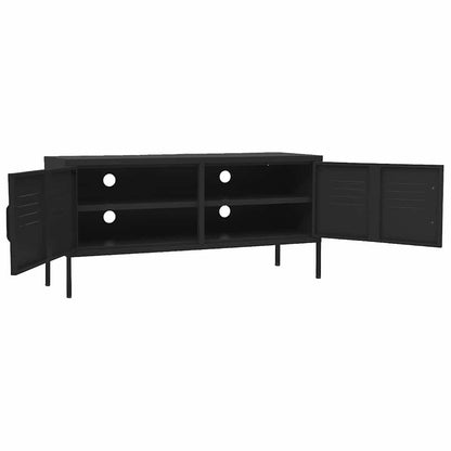 TV Cabinet | Black | Steel | Medium | Adjustable Feet | TV Cabinet