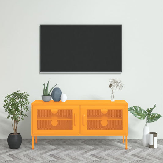 TV Cabinet | Mustard Yellow | Steel | Medium | TV Cabinet | Rectangular