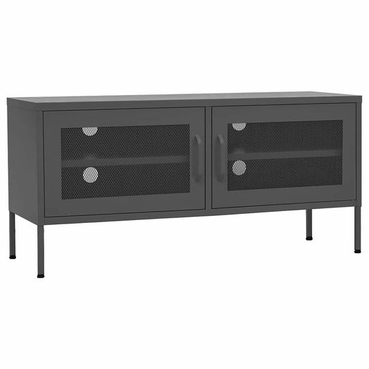 TV Cabinet | Anthracite | Steel | Adjustable Feet | TV Cabinet