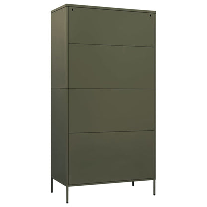 Wardrobe Olive Green 90x50x180 cm Steel