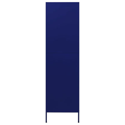 Wardrobe Navy Blue 35.4"x19.7"x70.9" Steel