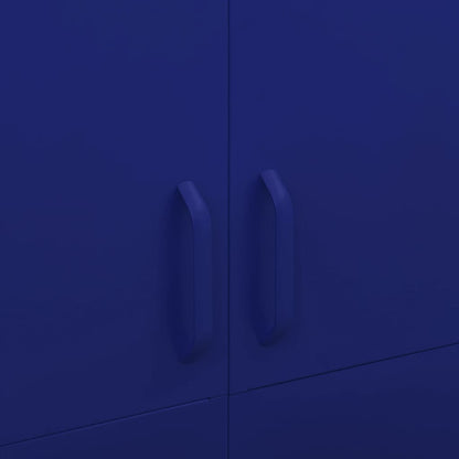 Wardrobe Navy Blue 35.4"x19.7"x70.9" Steel