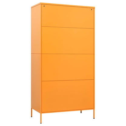 Wardrobe Mustard Yellow 90x50x180 cm Steel