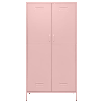 Wardrobe Pink 90x50x180 cm Steel