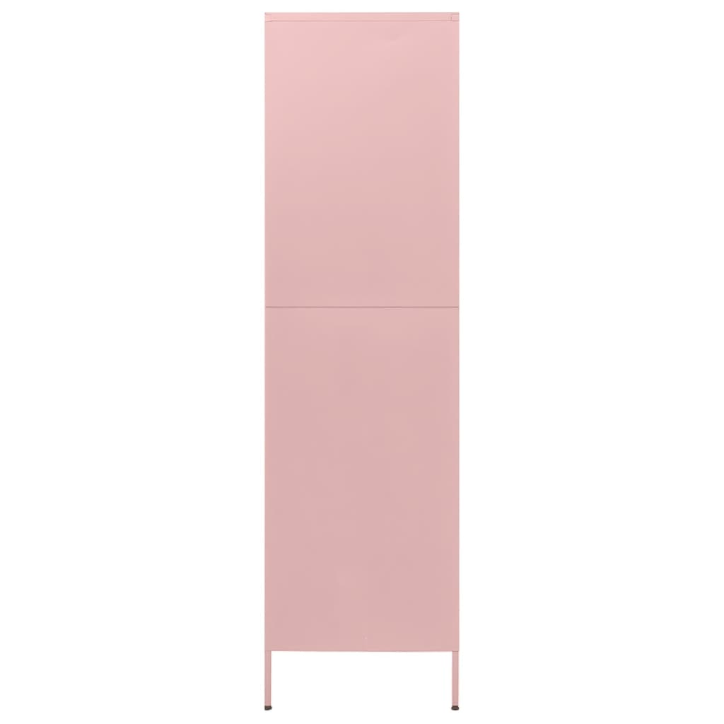 Wardrobe Pink 90x50x180 cm Steel