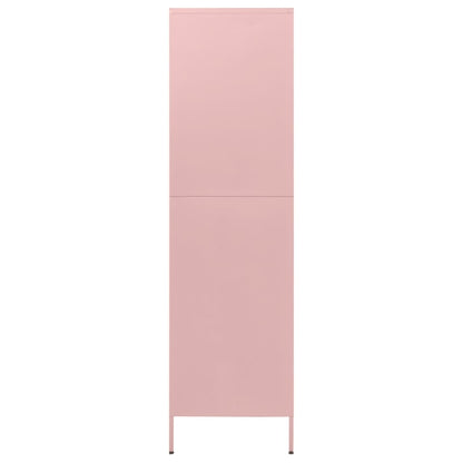 Wardrobe Pink 90x50x180 cm Steel