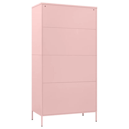 Wardrobe Pink 90x50x180 cm Steel