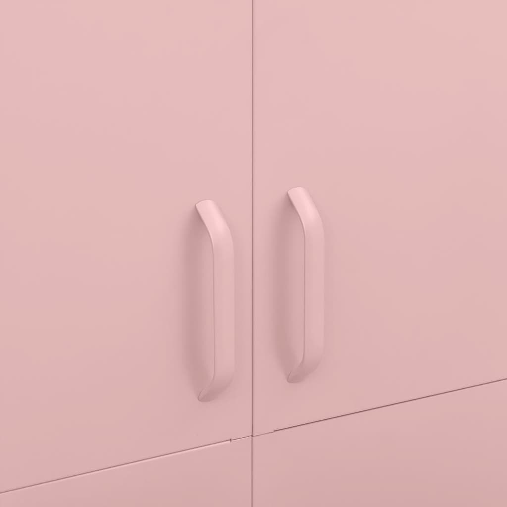 Wardrobe Pink 90x50x180 cm Steel