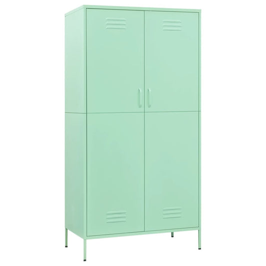 Wardrobe Mint Steel 35.4 x 19.7 x 70.9 in Modern Mint Wardrobe