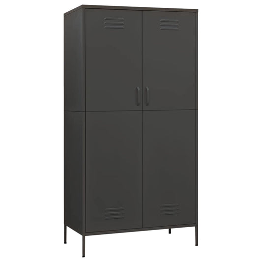 Wardrobe | Anthracite | Steel | Medium | Height-Adjustable Shelves