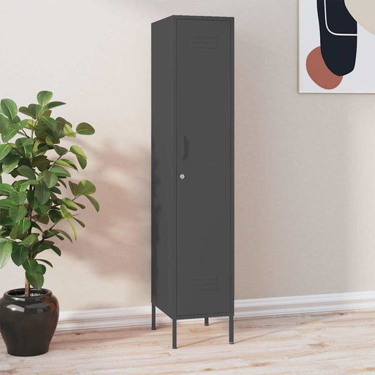 Locker Cabinet | Anthracite | Steel | Large | Adjustable Shelves