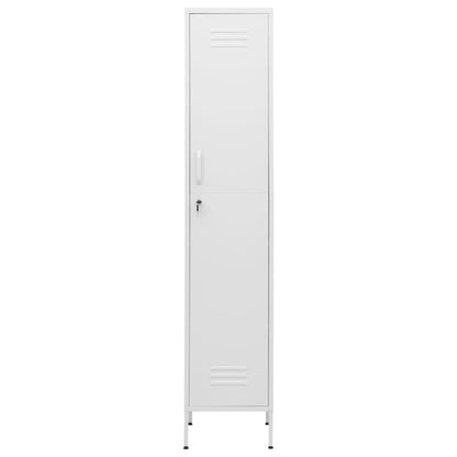 Locker Cabinet White 13.8"x18.1"x70.9" Steel