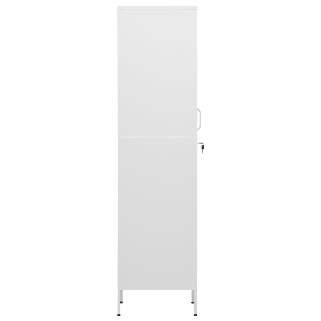 Locker Cabinet White 13.8"x18.1"x70.9" Steel