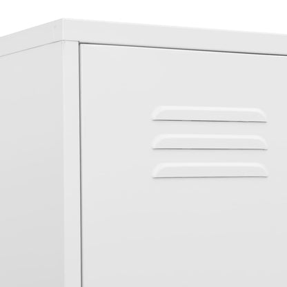 Locker Cabinet White 13.8"x18.1"x70.9" Steel