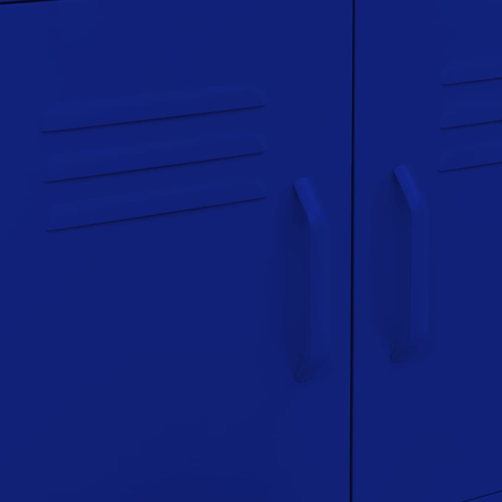 Storage Cabinet Navy Blue 60x35x56 cm Steel