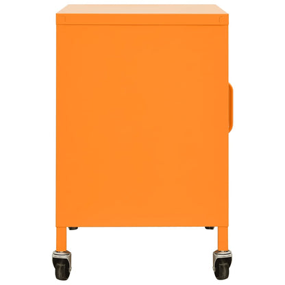 Storage Cabinet Orange 60x35x56 cm Steel