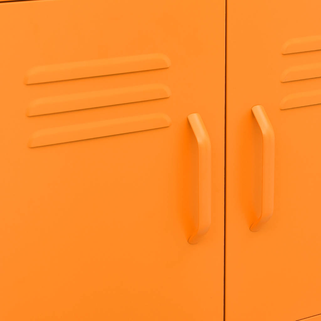 Storage Cabinet Orange 60x35x56 cm Steel